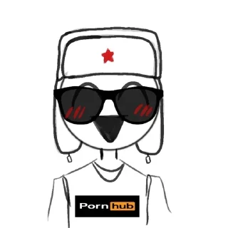 Sticker from Чел с футболкой порнхаба