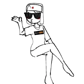 Sticker from Чел с футболкой порнхаба