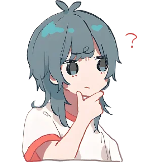 🤔 emoji Медуза-тян @Nyasticks Telegram sticker 5 of 42