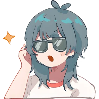 😎 emoji Медуза-тян @Nyasticks Telegram sticker 1 of 42