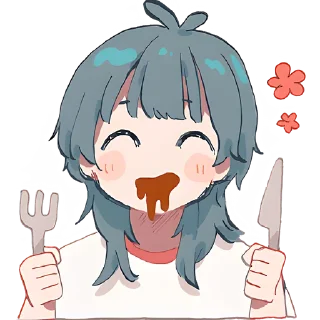 😋 emoji Медуза-тян @Nyasticks Telegram sticker 10 of 42