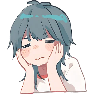 😣 emoji Медуза-тян @Nyasticks Telegram sticker 18 of 42