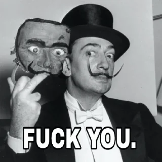 🖕 emoji Salvador Dalí Telegram sticker 11 of 18