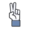 ✌ emoji Facebook Likes Telegram sticker 7 of 12