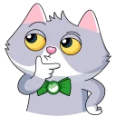 🤔 emoji Сберкот и Куся :: @stickroom Telegram sticker 9 of 52