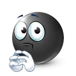 🫣 emoji black . Telegram sticker 16 of 51