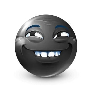 😬 emoji black . Telegram sticker 11 of 51