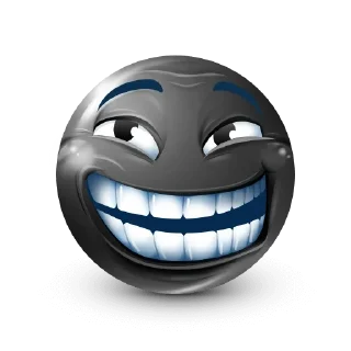 😁 emoji black . Telegram sticker 13 of 51