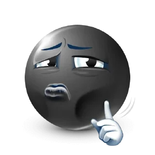 💪 emoji black . Telegram sticker 12 of 51