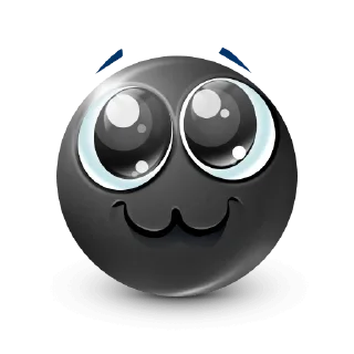 ☺️ emoji black . Telegram sticker 10 of 51