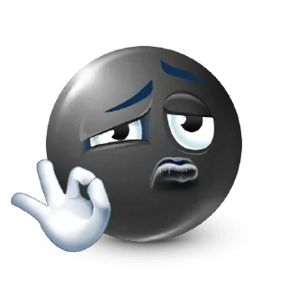 👌 emoji black . Telegram sticker 20 of 51