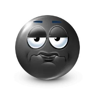 😐 emoji black . Telegram sticker 18 of 51