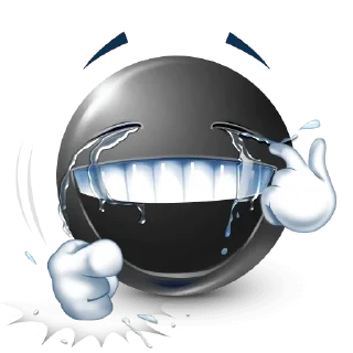 🤣 emoji black . Telegram sticker 22 of 51