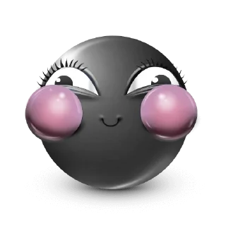 😊 emoji black . Telegram sticker 9 of 51