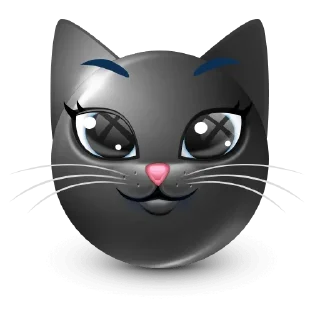 😺 emoji black . Telegram sticker 1 of 51