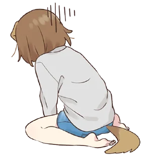 😞 emoji Dog Girl @jp_stickers Telegram sticker 16 of 41