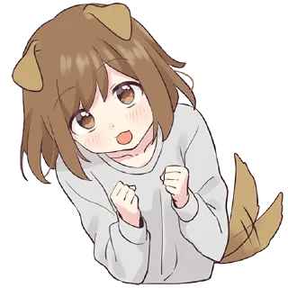😍 emoji Dog Girl @jp_stickers Telegram sticker 10 of 41