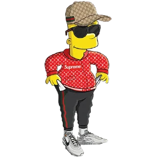 🤷‍♂️ emoji Bart | STICK4SV Telegram sticker 11 of 14