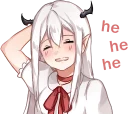 😅 emoji Elf Girl :: @line_stickers Telegram sticker 7 of 40