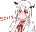 😔 emoji Elf Girl :: @line_stickers Telegram sticker 15 of 40
