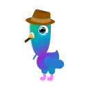 😢 emoji Neon Pigeon Telegram sticker 9 of 25
