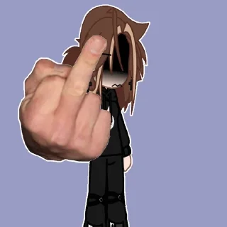 🖕 emoji (๑'ᴗ')ゞ Telegram sticker 17 of 27