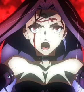 😡 emoji Rider Fate/Stay Night Telegram sticker 14 of 22