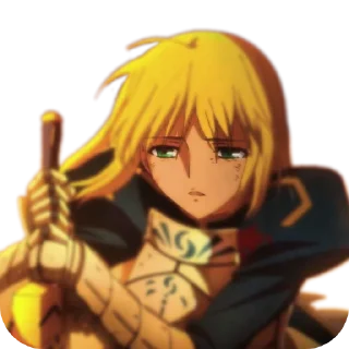 😓 emoji Queen Artoria Telegram sticker 19 of 64