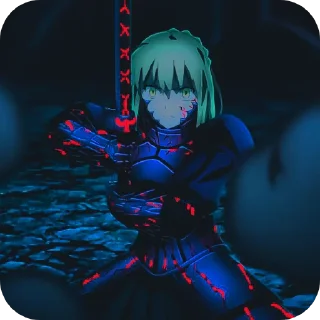 😐 emoji Queen Artoria Telegram sticker 12 of 64