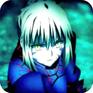 😠 emoji Queen Artoria Telegram sticker 13 of 64