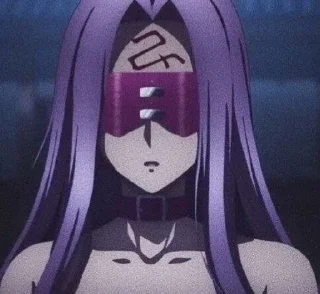 😯 emoji Rider Fate/Stay Night Telegram sticker 12 of 22