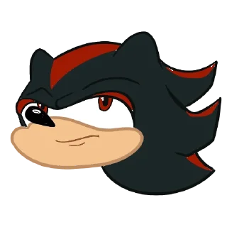 🤔 emoji Shadow the Hedgehog Telegram sticker 15 of 25