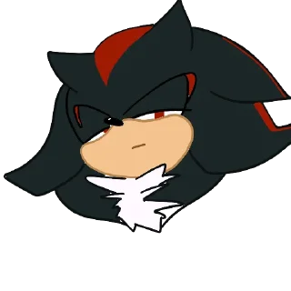 😒 emoji Shadow the Hedgehog Telegram sticker 22 of 25
