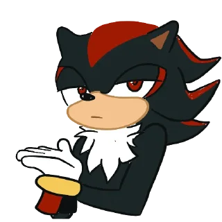 🤔 emoji Shadow the Hedgehog Telegram sticker 18 of 25