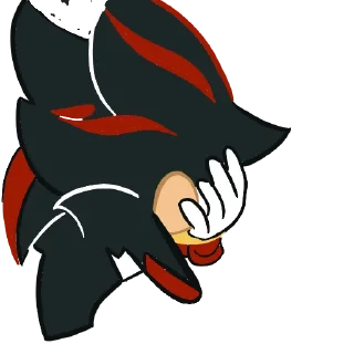 😧 emoji Shadow the Hedgehog Telegram sticker 24 of 25