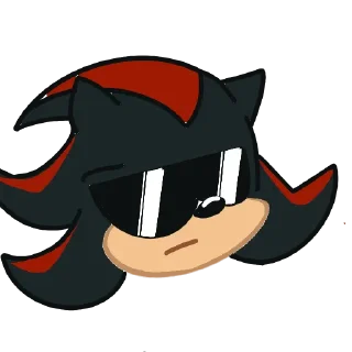 😎 emoji Shadow the Hedgehog Telegram sticker 11 of 25