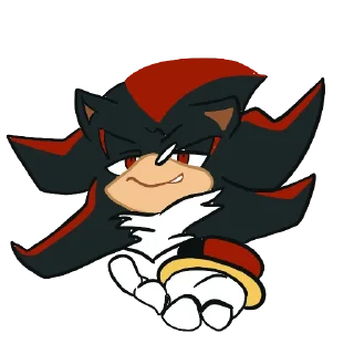 😏 emoji Shadow the Hedgehog Telegram sticker 17 of 25