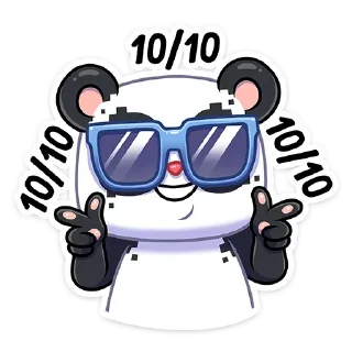 😎 emoji Панда Куару :: @TgSticker Telegram sticker 6 of 16