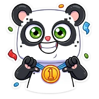 🥇 emoji Панда Куару :: @TgSticker Telegram sticker 5 of 16