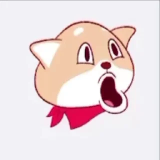 Sticker from smug shiba from DC:;@blisterrr