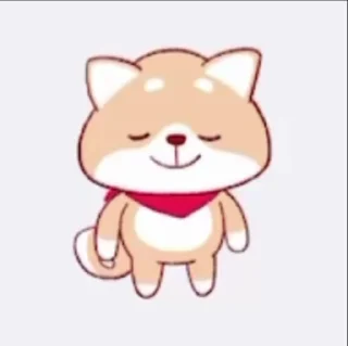 Sticker from smug shiba from DC:;@blisterrr