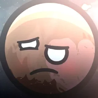😳 emoji ꒰ 🌘 ꒱ ᴘʟᴜᴛᴏ (шаранутый космос) Telegram sticker 20 of 35