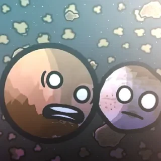 😲 emoji ꒰ 🌘 ꒱ ᴘʟᴜᴛᴏ (шаранутый космос) Telegram sticker 16 of 35