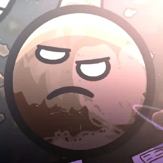 😡 emoji ꒰ 🌘 ꒱ ᴘʟᴜᴛᴏ (шаранутый космос) Telegram sticker 23 of 35