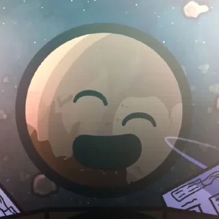 😄 emoji ꒰ 🌘 ꒱ ᴘʟᴜᴛᴏ (шаранутый космос) Telegram sticker 9 of 35