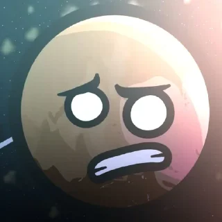 😫 emoji ꒰ 🌘 ꒱ ᴘʟᴜᴛᴏ (шаранутый космос) Telegram sticker 11 of 35