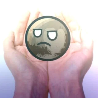 😠 emoji ꒰ 🌘 ꒱ ᴘʟᴜᴛᴏ (шаранутый космос) Telegram sticker 19 of 35
