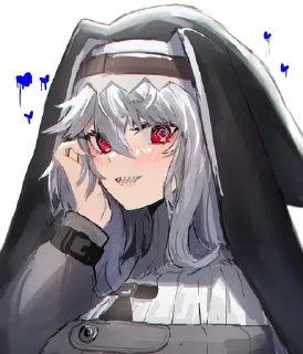 😁 emoji Specter(Arknights) Telegram sticker 24 of 95