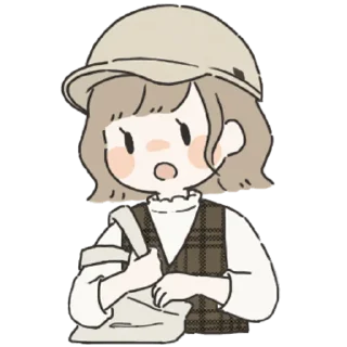 😦 emoji With You (Girl) @jp_stickers Telegram sticker 12 of 33