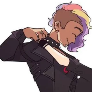 👩‍🦲 emoji Спайк: 𖥨 ! ⊹ [@Najosa_chan] Telegram sticker 8 of 28